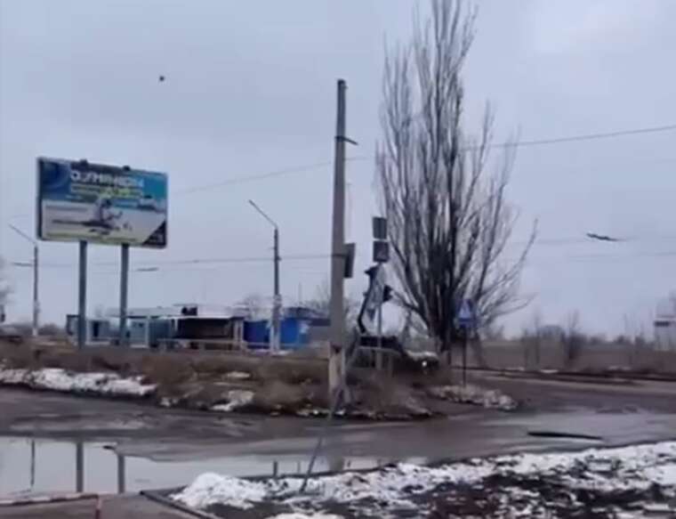 In occupied Horlivka, a drone "chased" a car
