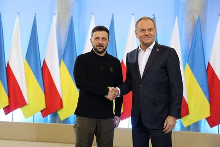 Зеленский встретился с Туском в Варшаве