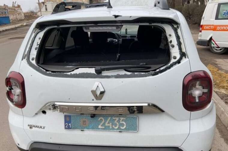 The occupiers attacked a police car in Kupyansk with a "Molniya" drone