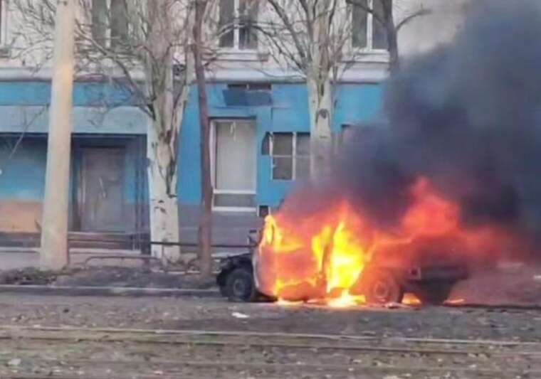 Shelling of occupied Horlivka: 10 people injured, vehicles and buildings damaged