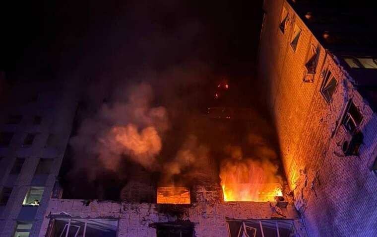 As a result of the fall of drone debris in Hlevakha, a man was killed, and a fire started