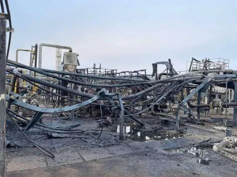 Russian drones destroyed a gas facility in the Kharkiv region