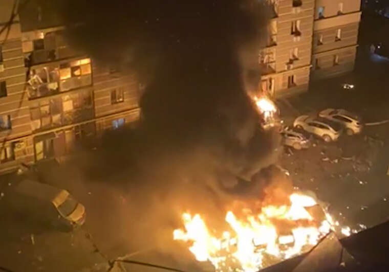 Strike of "Shahed" on Sumy: dozens of cars and houses damaged