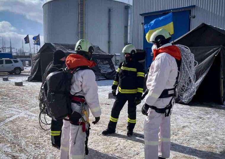At the Chornobyl Nuclear Power Plant, the sarcophagus structure has been smoldering for a week following a drone attack
