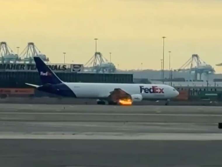 Літак FedEx екстрено приземлився в Нью-Джерсі через займання двигуна