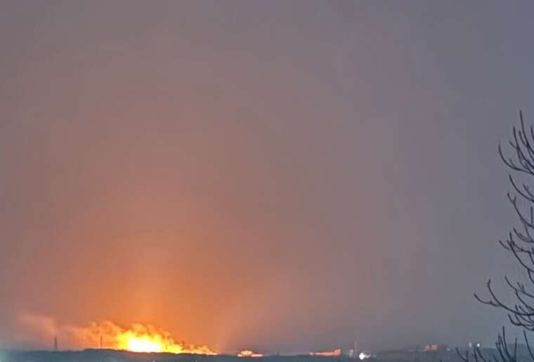 Поблизости от Тернополя ночью вспыхнул масштабный пожар: горел сухостой