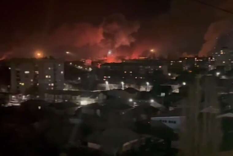 A massive attack on Kropyvnytskyi: over 30 explosions, the city on fire