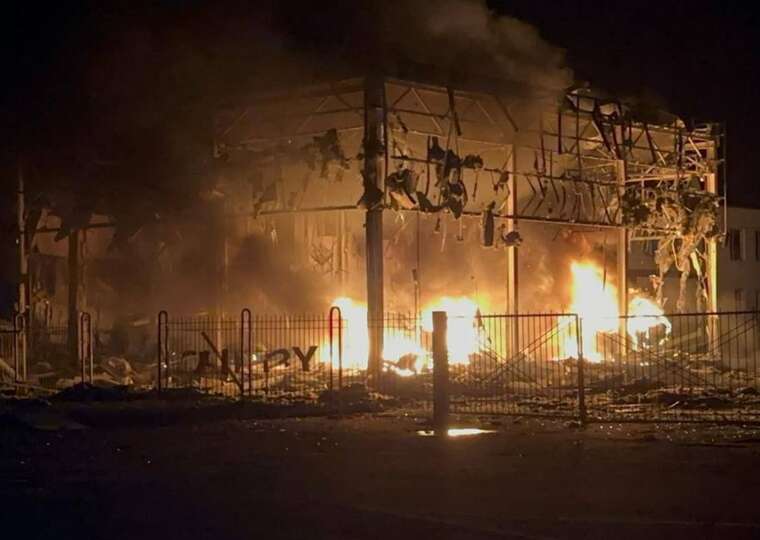 Strike on Brovary: a man was injured, large-scale fires broke out