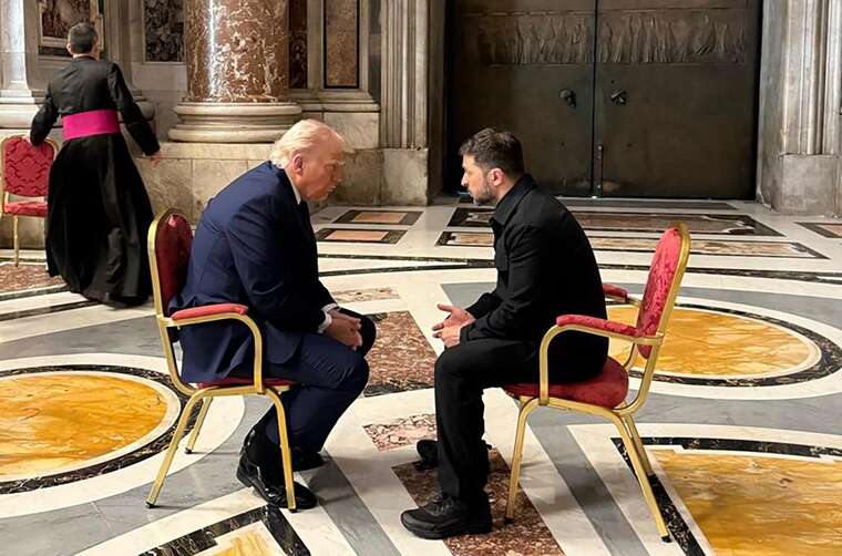 Трамп: Зеленський став "спокійнішим", і зустріч у Ватикані була "прекрасною"