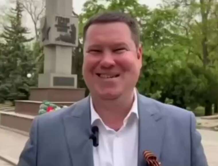 Так званого голову окупованої Нової Каховки затримали за нецензурне привітання з "Днем Перемоги"