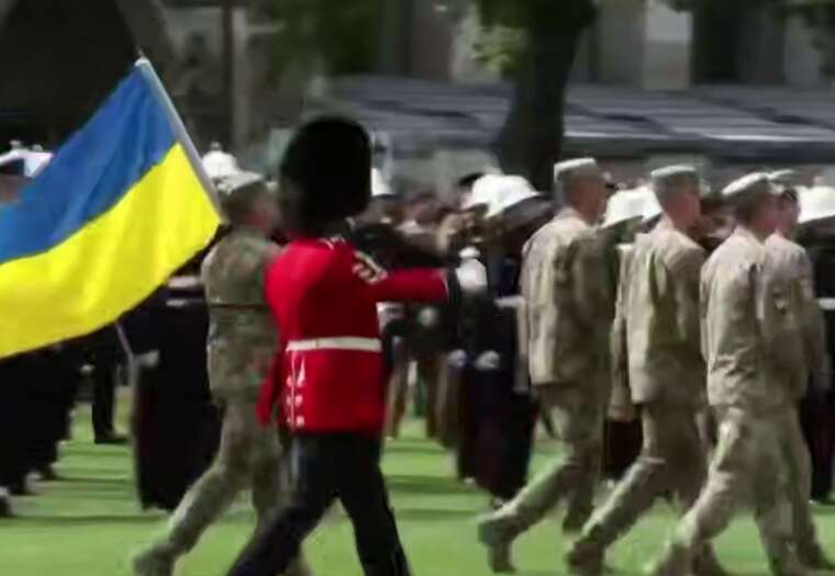 Ukrainian military took part in the parade in London on Victory Day