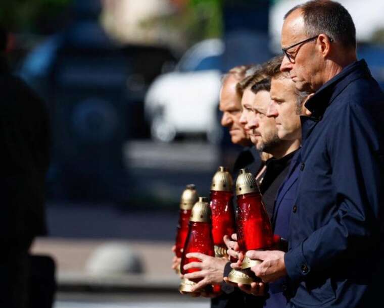 Зеленський, Макрон, Мерц, Туск і Стармер вшанували пам’ять загиблих на майдані Незалежності