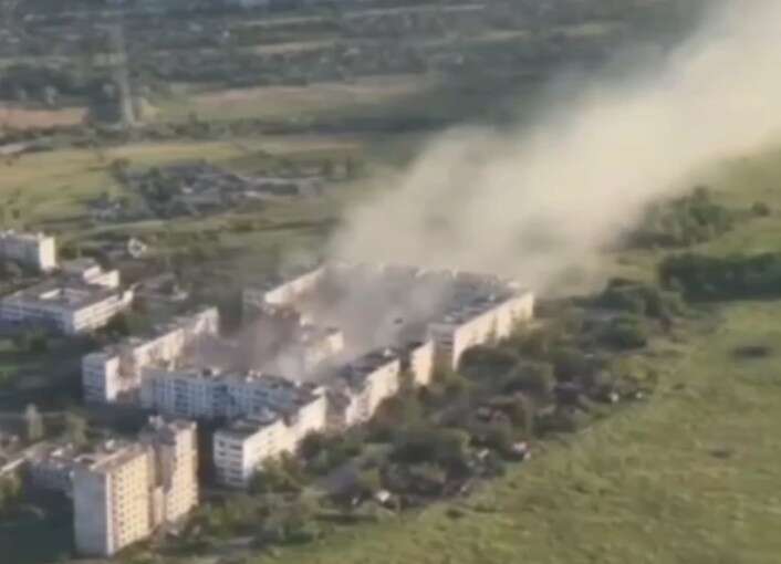 A video has emerged of the moment of the enemy strike on Stepnohirsk in the Zaporizhzhya region