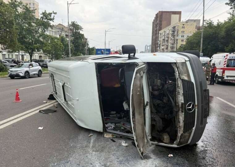 In Kyiv, there was a major accident involving a passenger minibus, with some people injured