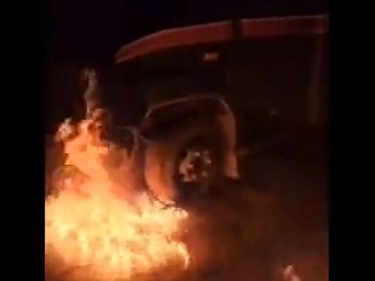 In the Kherson region, the "AntiSMERSH" movement set fire to a Russian military police car