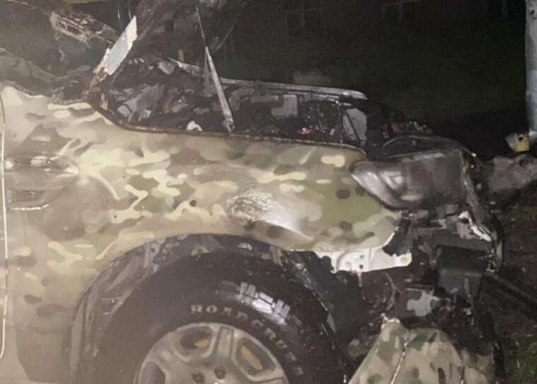 В Киеве экс-военный сжег авто Героя Украины в его день рождения