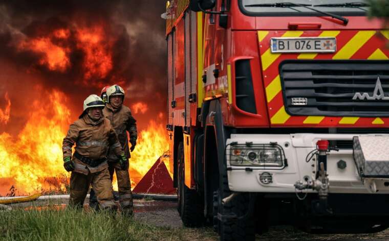 Attack by the Russian Federation on Kremenchuk: a video of the strikes and fire appeared online