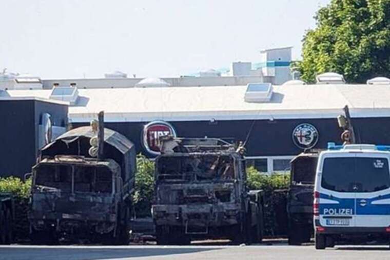 В Германии сгорели военные грузовики: подозревают россиян