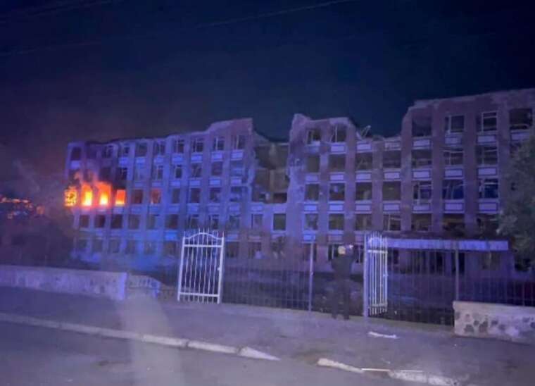 Strike on Smila: residential buildings damaged and a college destroyed