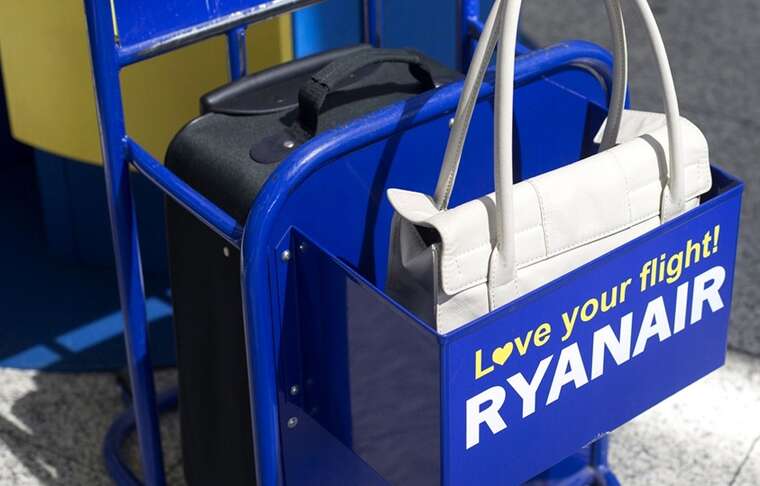 Ryanair збільшує норму безкоштовного провозу ручної поклажі