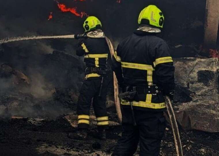 A large fire occurred at a facility in Kryvyi Rih, resulting in injuries
