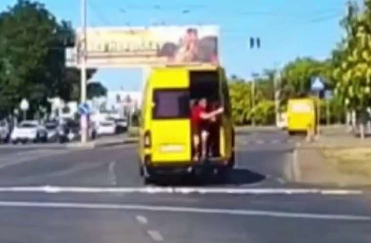 In Odesa, a man jumped out of a TRC bus while it was moving