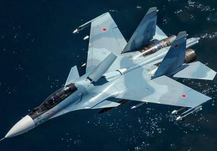 In the area of Zmiinyi Island, a Russian Su-30SM fighter jet crashed