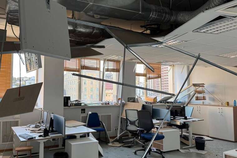 In Kyiv, the building of the EU mission was damaged after a night shelling,  MFA
