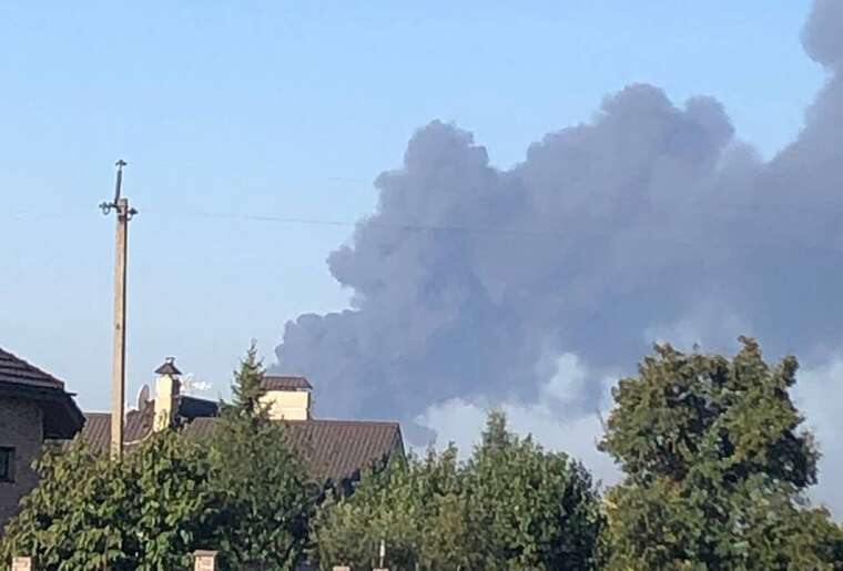 Footage from the site of a drone strike on the "Epicenter" warehouse near Kyiv has been published