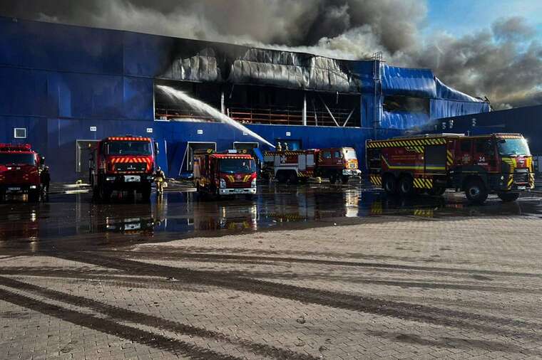 In the Kyiv region, a fire was extinguished for over 10 hours after a drone attack