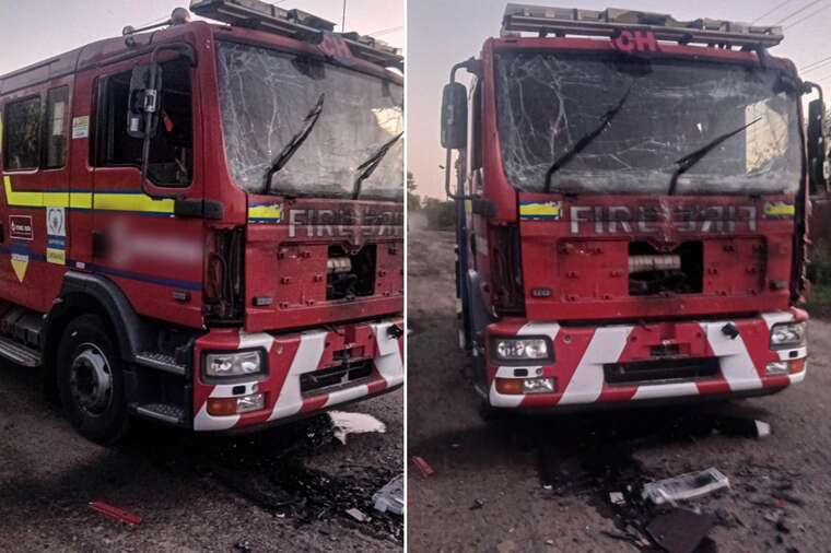 На Сумщині окупанти атакували дронами пожежний автомобіль ДСНС