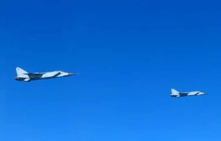NATO fighters took off to intercept Russian Su-30, Su-35, and MiG-31 near Latvia