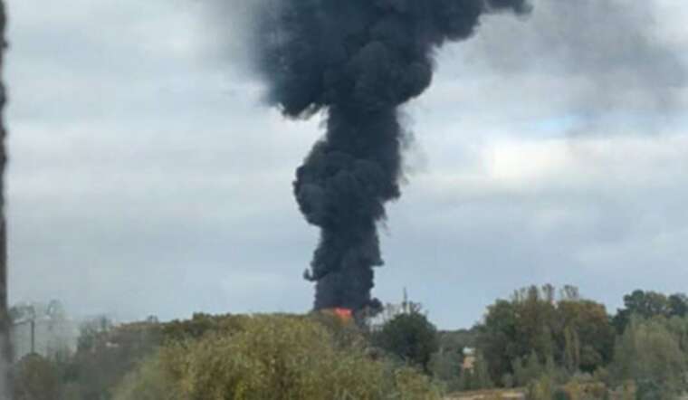 In Chernihiv, a "Shahed" struck a gas station: smoke rose