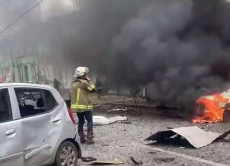 Footage has emerged from Kharkiv, where the occupiers attacked a kindergarten