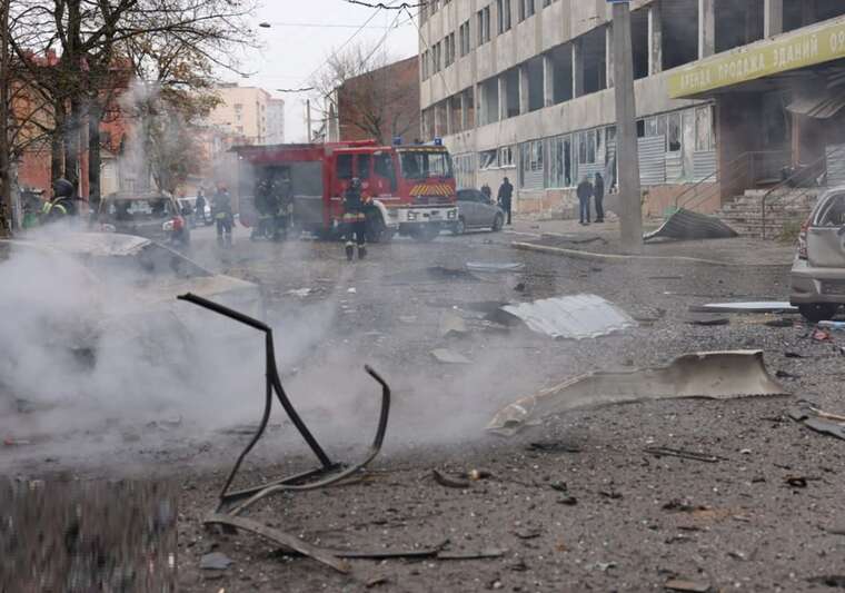 The moment of the "shahed" strike on a kindergarten in Kharkiv was caught on video