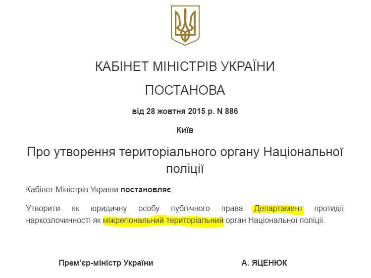 Департамент протидії наркозлочинночті Нацполіції міжрегіональний територіальний орган НПУ