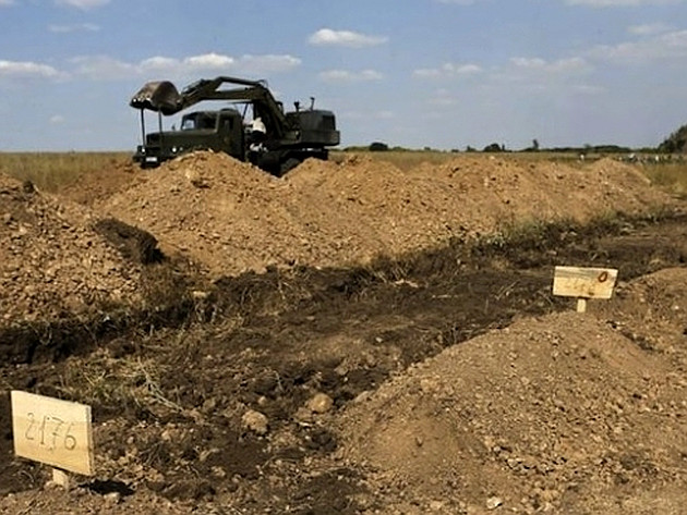 Захоронение русских террористов в Украине