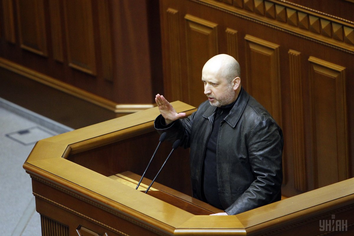 Новоизбранный председатель ВР Александр Турчинов выступает во время заседания парламента, 22 февраля 2014 / УНИАН dqxikeidqxiqqeant