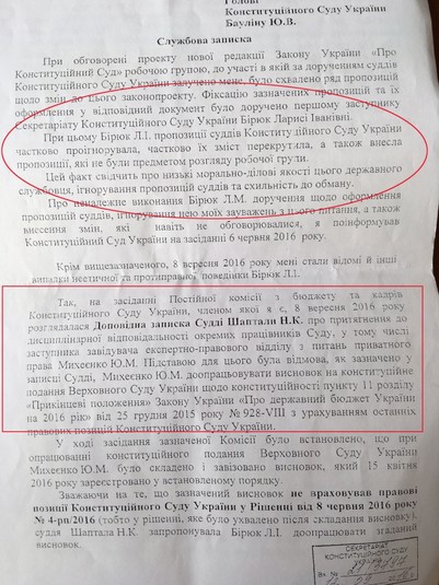 У Конституційному суді скандал: суддя заявив про підробку документів