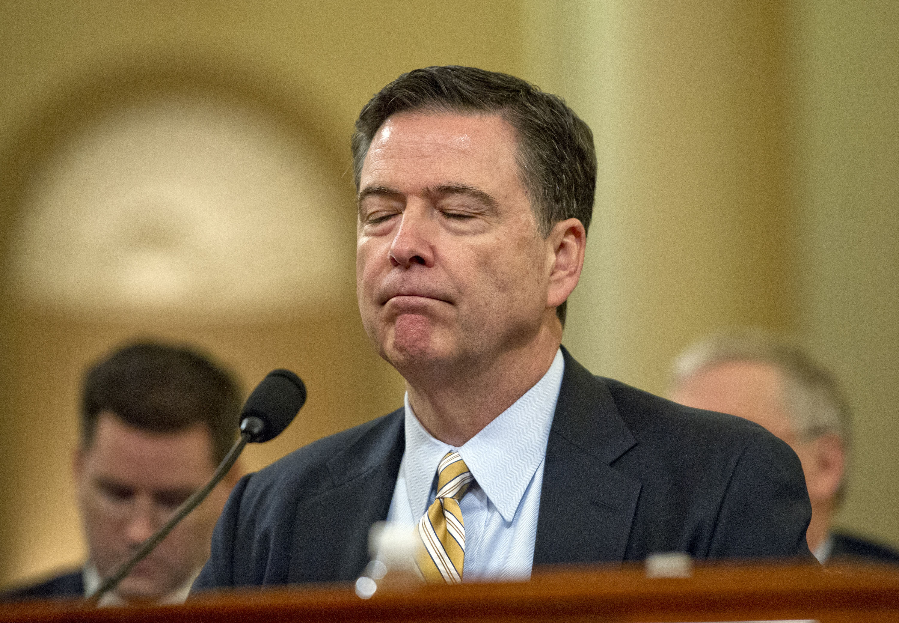 May 10, 2017 - (File Photo) - FBI Director James Comey has been fired by President Donald Trump, according to a statement from the White House. PICTURED: March 20, 2017 - Washington, District of Columbia, United States of America - JAMES COMEY, Director of the Federal Bureau of Investigation gives testimony before the United States House Permanent Select Committee on Intelligence (HPSCI) on the ’’Russian Active Measures Investigation’’ on Capitol Hill. (Credit Image: Global Look Press via ZUMA Press) dqxikeidqxiqqeant