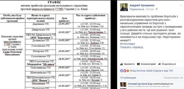 Андрей Крищенко полиция