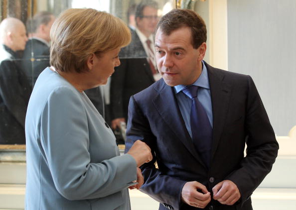 Ангела Меркель и Дмитрий Медведев