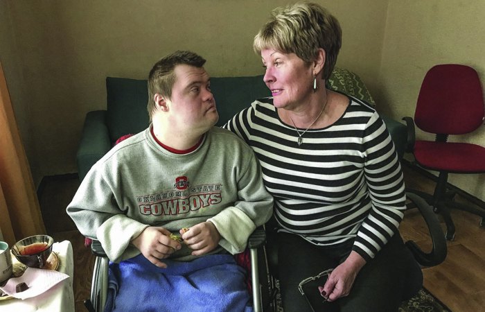 Супруга Валентина Козловская и сын Святослав