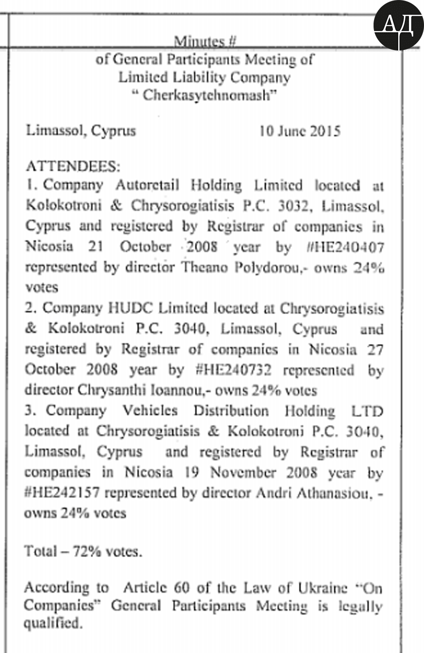 При этом офис этой Euro Business Investments находится по тому же адресу что и многие офшорные прокладки Порошенко и его людей: Chrysorogiatissis, Kolokotroni corner, Limassol 3040, Cyprus. dqxikeidqxitkant