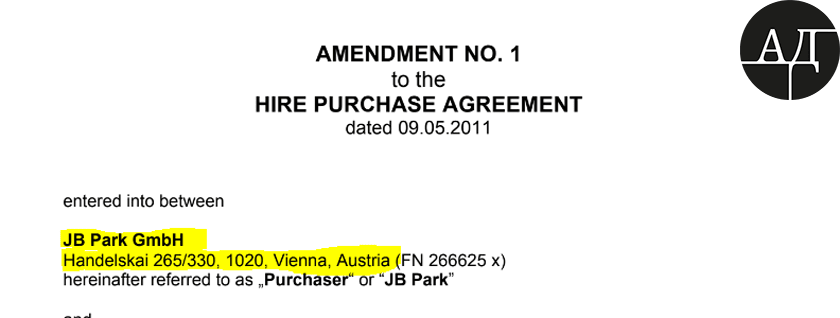 Сама австрийская компания JB Park спрятана также из рук вон плохо. Она расположена по тому же в Австрии адресу что и Bogdan Holding GmbH Олега Свинарчука - Гладковского.