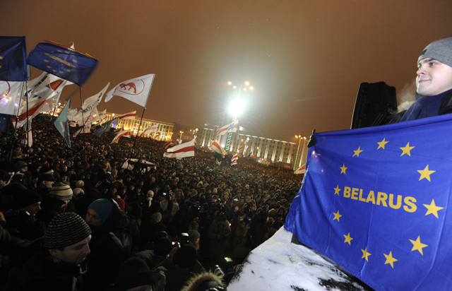 19 декабря 2010, Минск. Митинг после оглашения результатов президентских выборов Фото: ТАСС / Алексей Филиппов