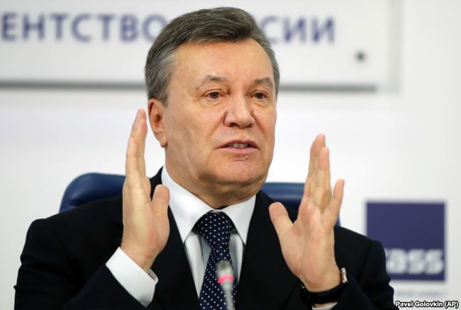 Віктор Янукович на прес-конференції у Росії. Москва, 2 березня 2018 року