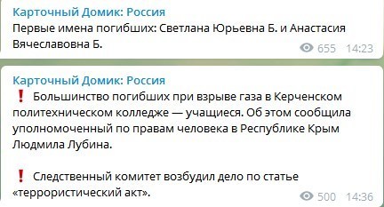 Число жертв теракта в Керчи увеличилось: первые имена погибших