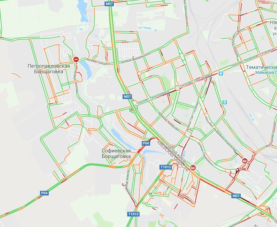 Киев сковали пробки и аварии: карта затруднений движения dqxikeidqxiqqeant
