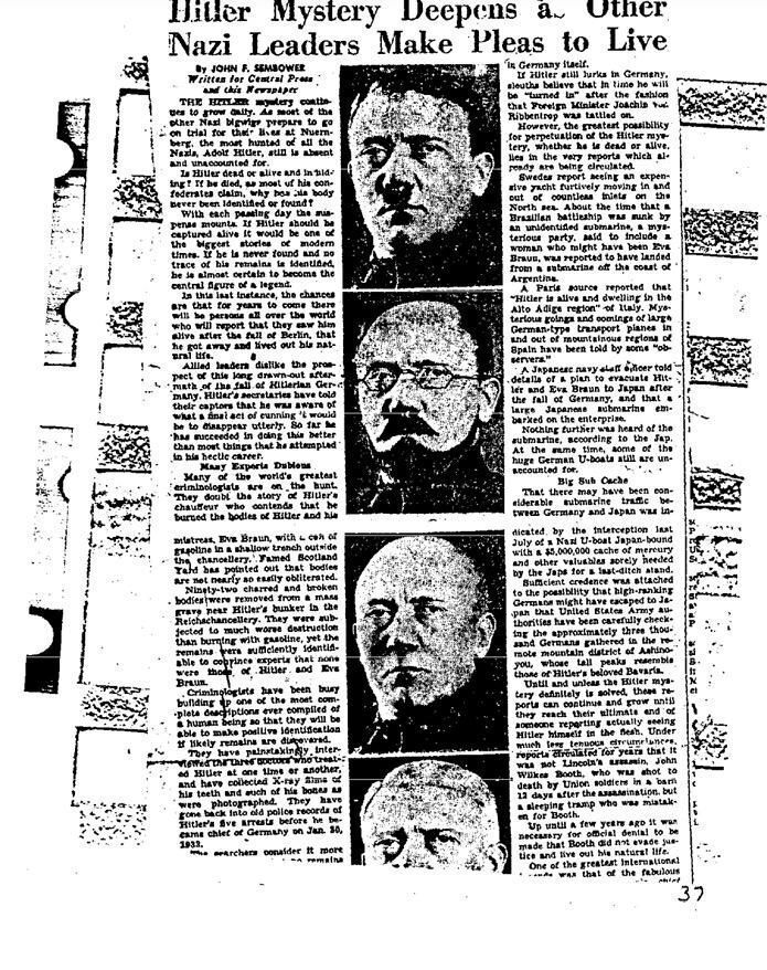 Гитлер Ñбежал в Ðргентину: ФБРраÑÑекретило ÑенÑационные документы